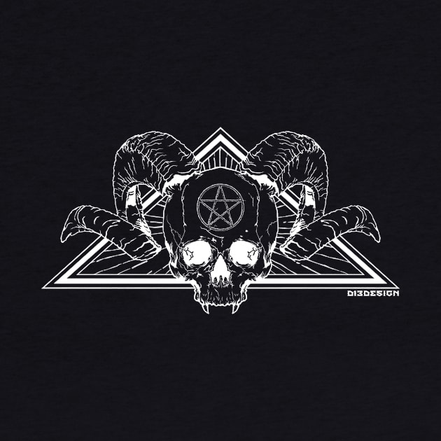 Skull of the Devourer - White Line Variant by d13design